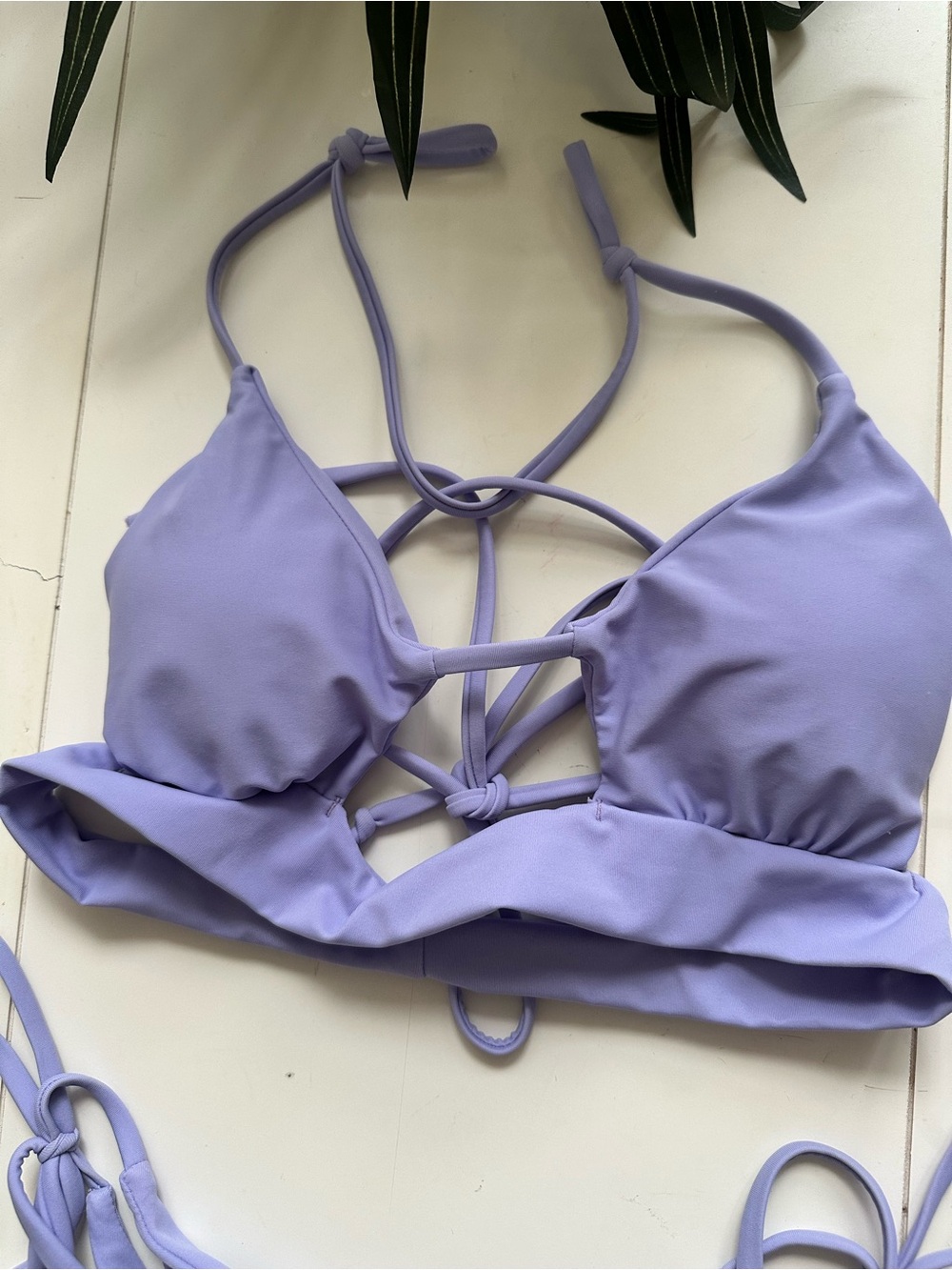 Lilac Strappy Tie-Side Bikini Set - Picture 3 of 3